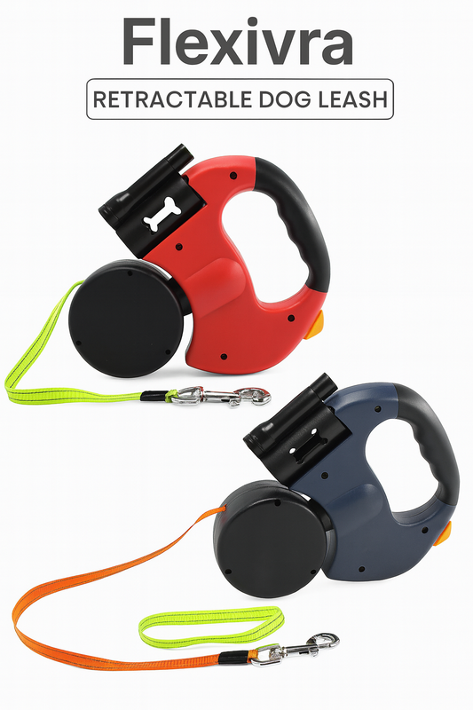 Flexivra™ LED Dual Dog Leash 🐾