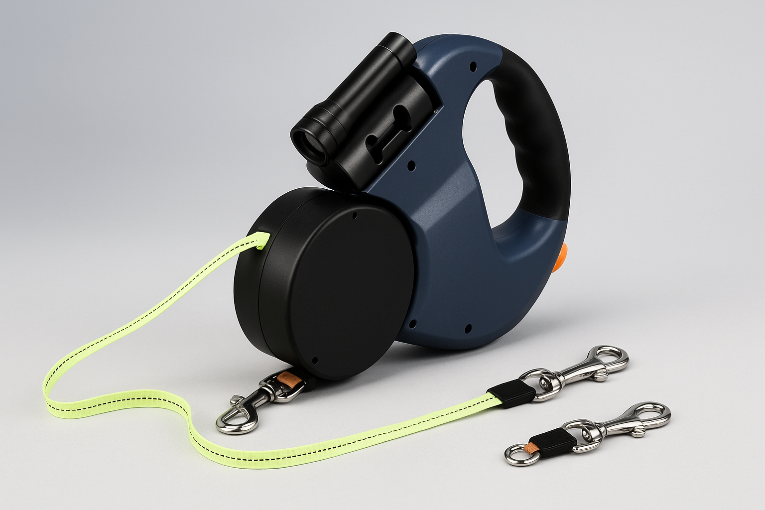 Retractable dog leash banner